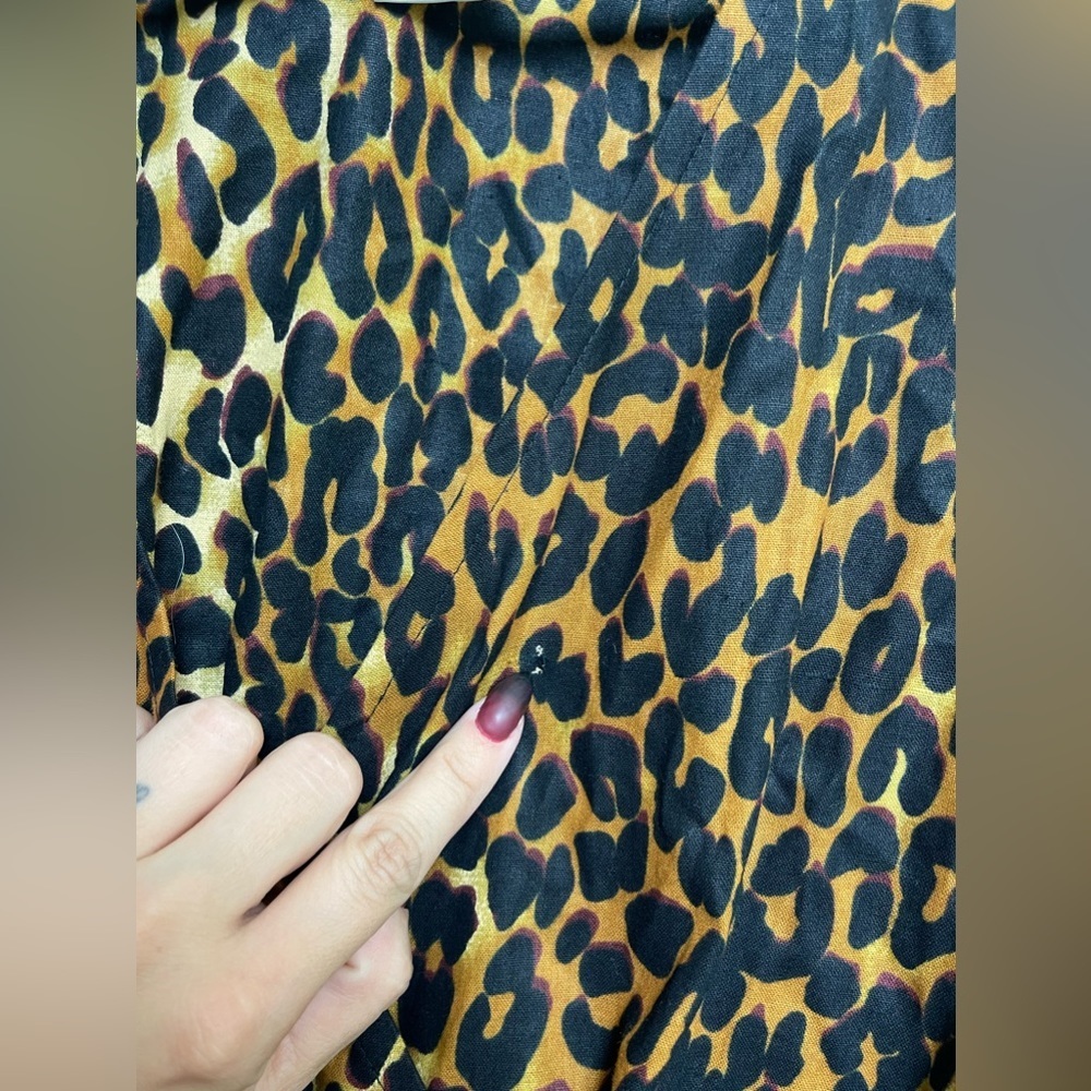 Kara Chic by NF Cotton Leopard Fit & Flare Midi Wrap Dress - Picture 4 of 5